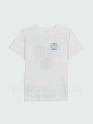 Camiseta Vivobarefoot Finisterre Deporte Mujer Blancos | MX104MM