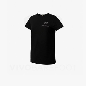 Camiseta Vivobarefoot Rapanui Deporte Hombre Negros | MX275XG