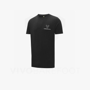 Camiseta Vivobarefoot Rapanui Hombre Negros | MX277VJ