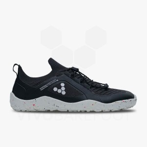 Tenis Trail Running Vivobarefoot Primus Trail Knit FG Hombre Obsidian Blancos | MX371FU