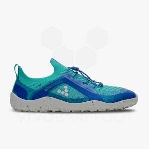 Tenis de Senderismo Vivobarefoot Primus Trail Knit FG Mujer Azules Verdes | MX258OB