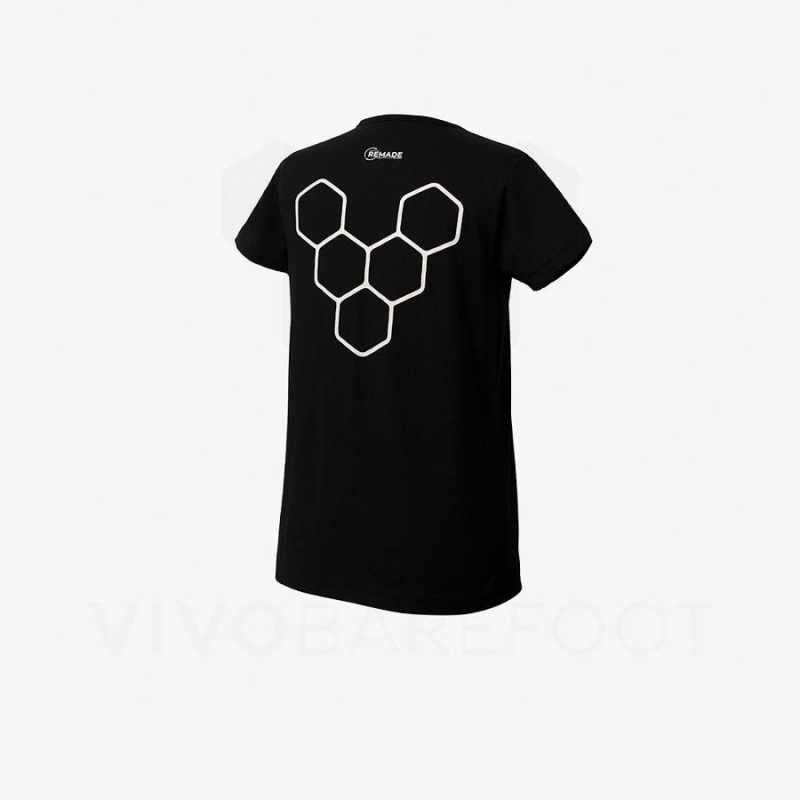 Camiseta Vivobarefoot Rapanui Deporte Mujer Negros | MX094WH