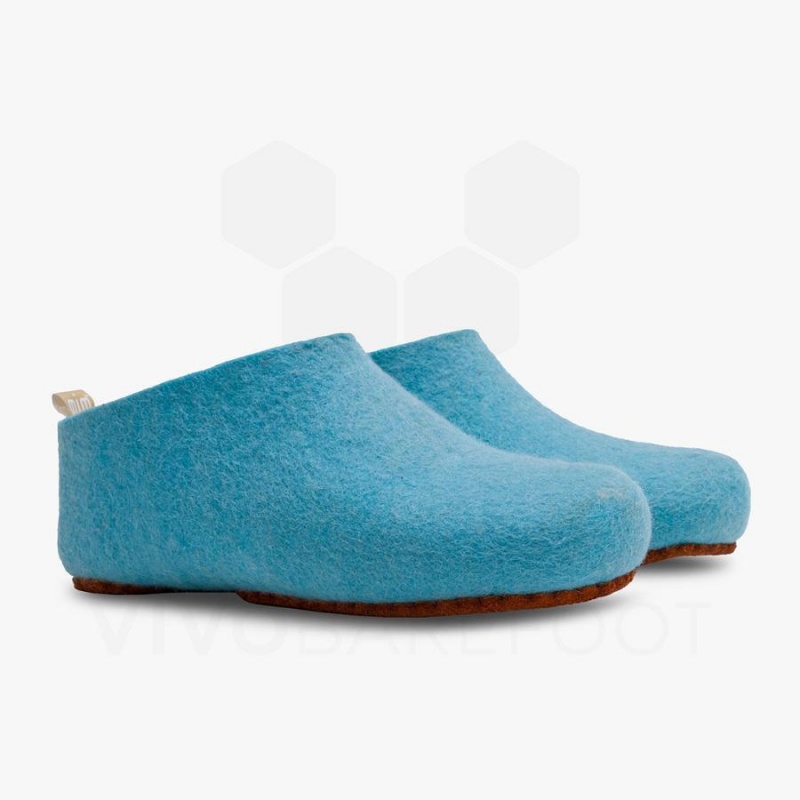 Pantuflas Vivobarefoot MIM Felt Hombre Turquesa Claro | MX281RX