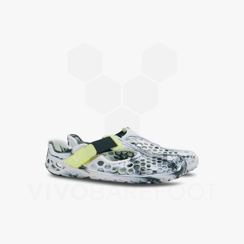 Sandalias Vivobarefoot Ultra Bloom Niños Obsidian Blancos | MX006GY