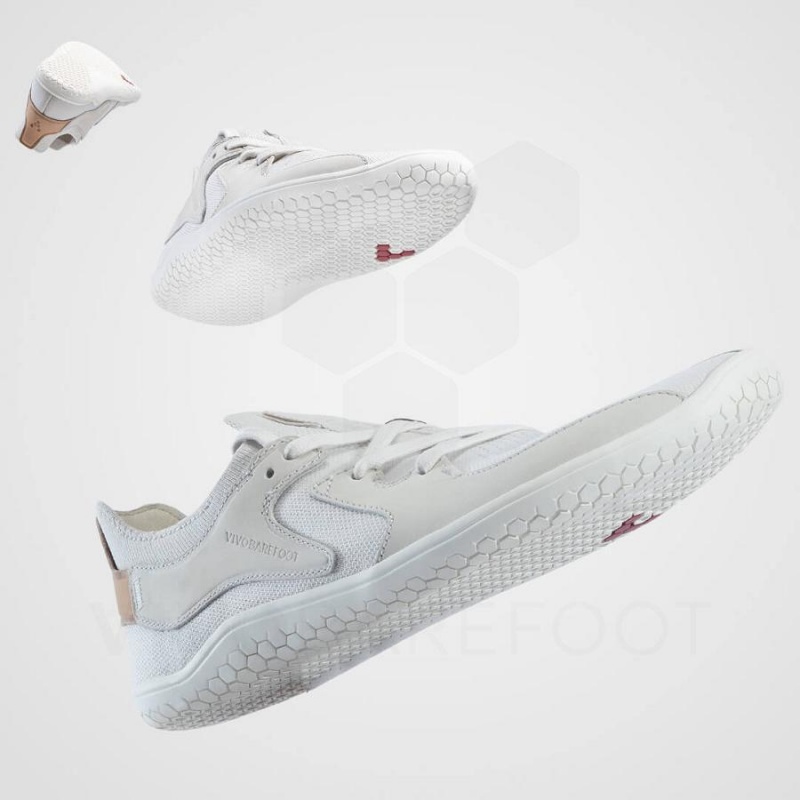 Tenis Lifestyle Vivobarefoot Primus Asana Hombre Blancos | MX308QC