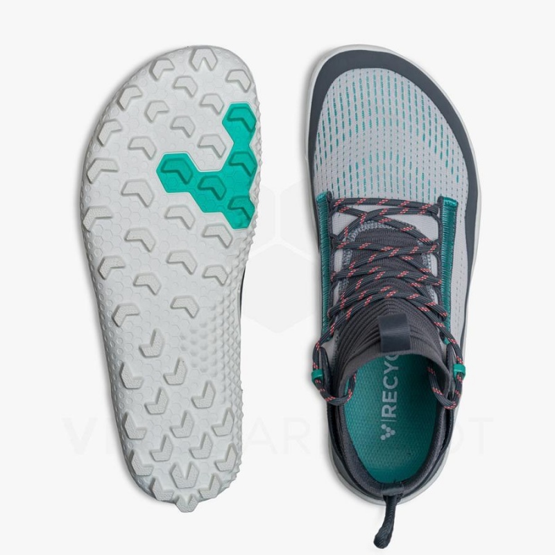 Tenis Trail Running Vivobarefoot Magna Lite SG Mujer Azules Plateados | MX193BA