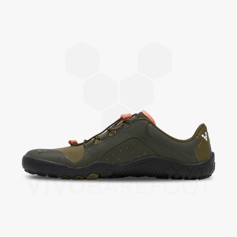 Tenis Trail Running Vivobarefoot Primus Trail III All Weather FG Mujer Verde Oliva Oscuro | MX205PV