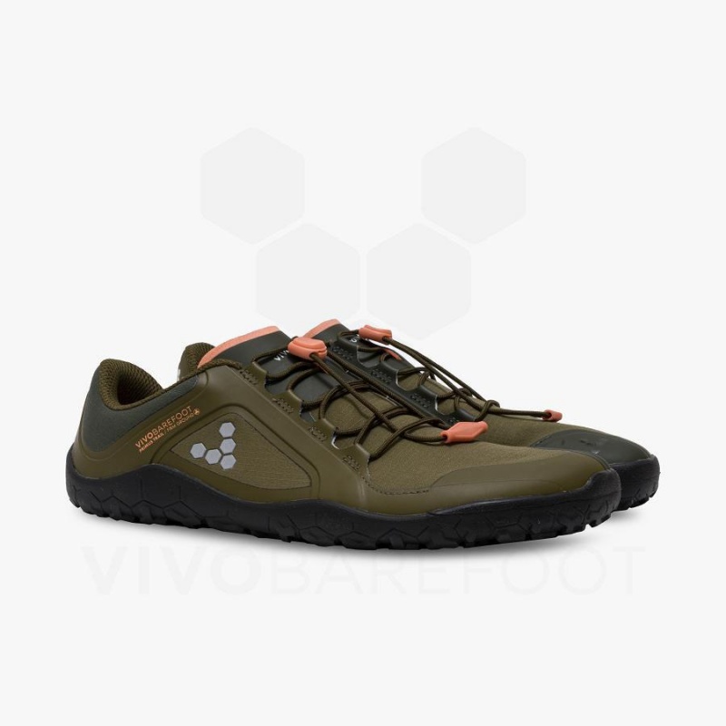 Tenis Trail Running Vivobarefoot Primus Trail III All Weather FG Mujer Verde Oliva Oscuro | MX205PV