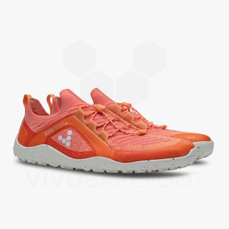 Tenis Trail Running Vivobarefoot Primus Trail Knit FG Mujer Rojos | MX201TL