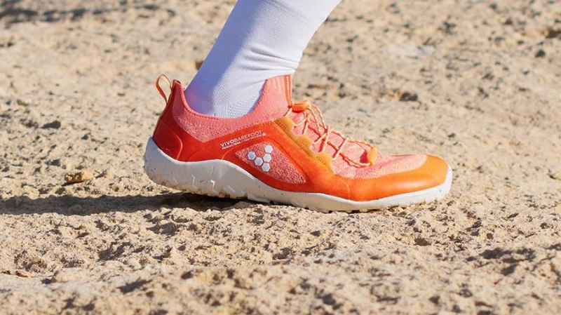 Tenis Trail Running Vivobarefoot Primus Trail Knit FG Mujer Rojos | MX201TL