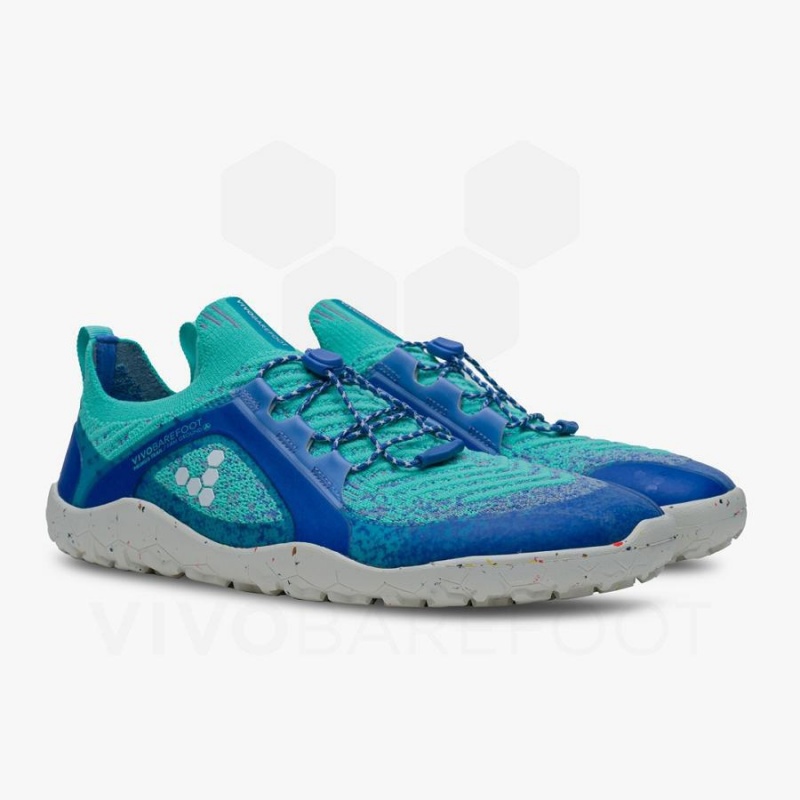 Tenis Trail Running Vivobarefoot Primus Trail Knit FG Mujer Azules | MX200UK