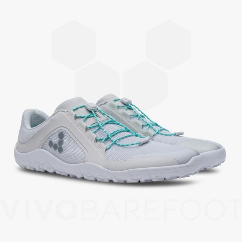 Tenis Trail Running Vivobarefoot Primus Trail II FG Mujer Plateados | MX196YF