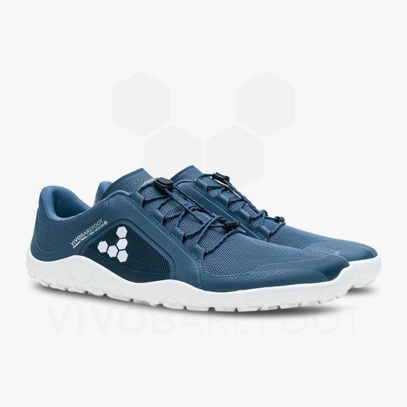 Tenis Trail Running Vivobarefoot Primus Trail II FG Mujer Azules Oscuro Blancos | MX195ZD