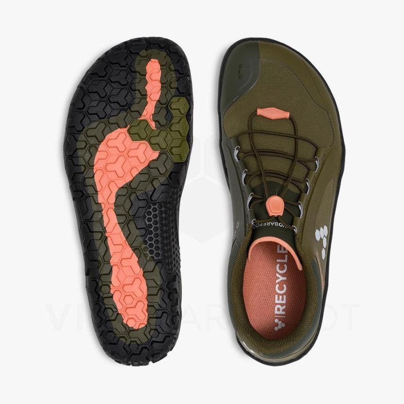 Tenis Trail Running Vivobarefoot Primus Trail III All Weather FG Hombre Verde Oliva Oscuro | MX374CP