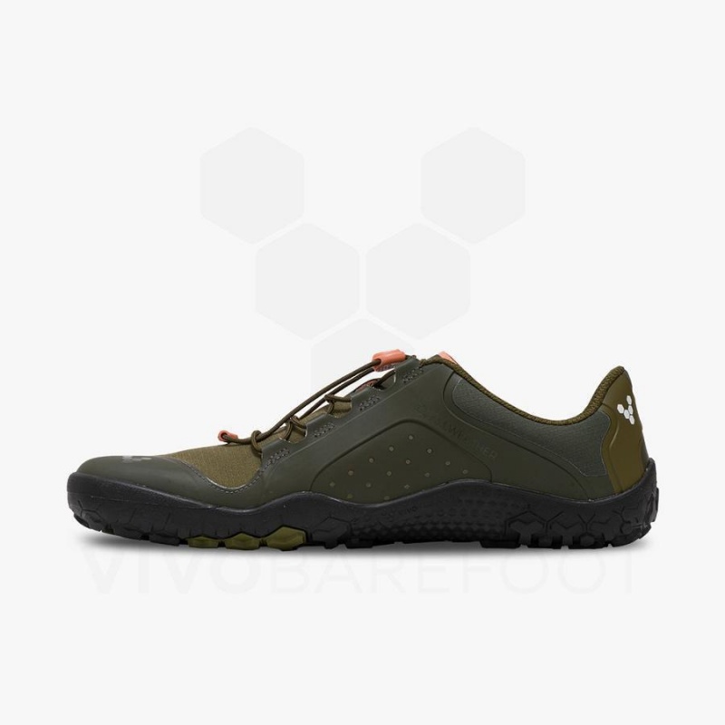 Tenis Trail Running Vivobarefoot Primus Trail III All Weather FG Hombre Verde Oliva Oscuro | MX374CP