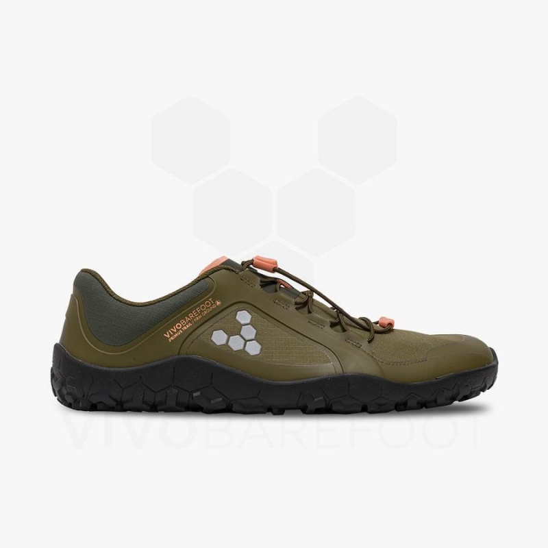 Tenis Trail Running Vivobarefoot Primus Trail III All Weather FG Hombre Verde Oliva Oscuro | MX374CP