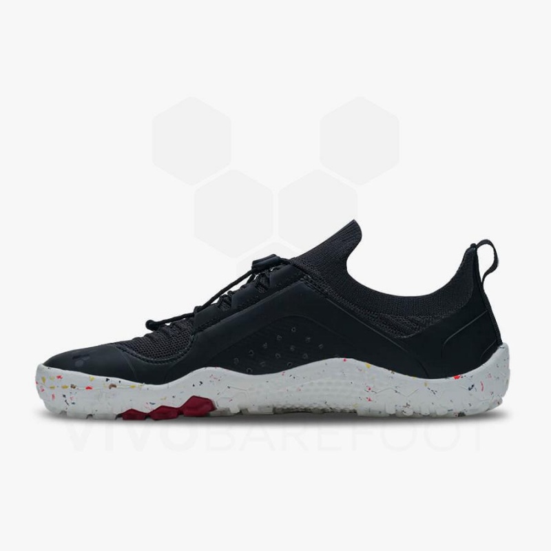 Tenis Trail Running Vivobarefoot Primus Trail Knit FG Hombre Obsidian Blancos | MX371FU