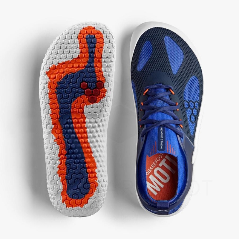 Tenis Training Vivobarefoot Motus Strength Hombre Azules Azul Marino Naranjas | MX353XG