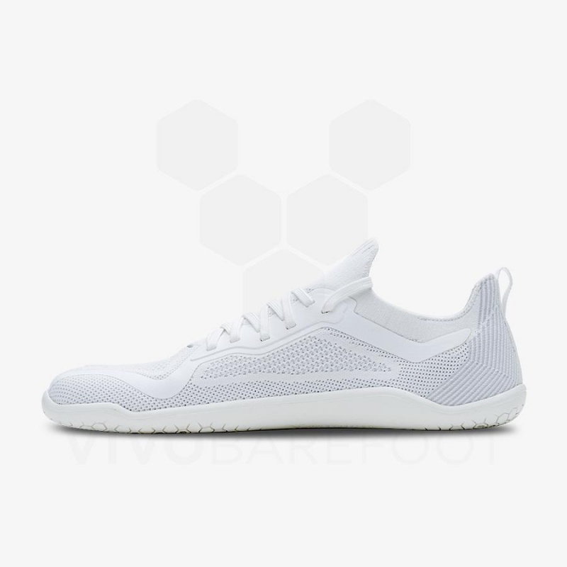 Tenis Training Vivobarefoot Primus Lite Knit Mujer Blancos | MX183LQ