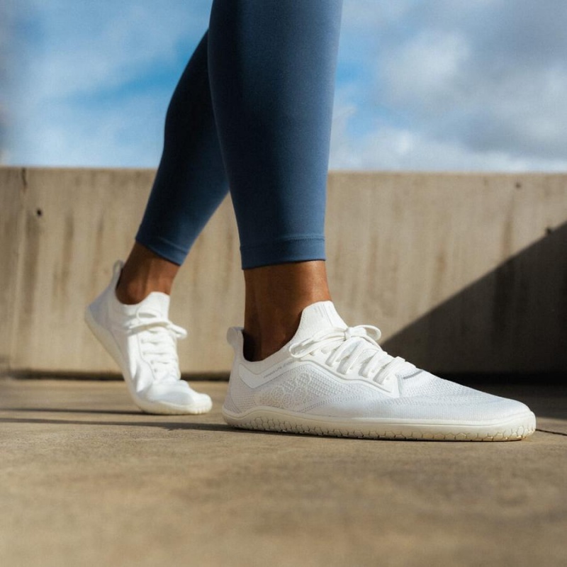 Tenis Training Vivobarefoot Primus Lite Knit Mujer Blancos | MX183LQ