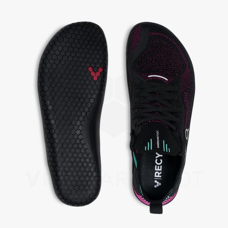 Tenis Training Vivobarefoot Primus Lite Knit Mujer Obsidian Rosas | MX179PV