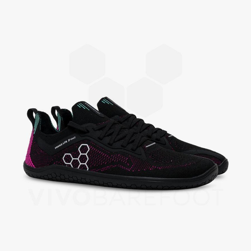 Tenis Training Vivobarefoot Primus Lite Knit Mujer Obsidian Rosas | MX179PV