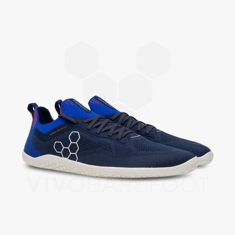 Tenis Training Vivobarefoot Primus Lite Knit Hombre Azul Marino | MX345FU