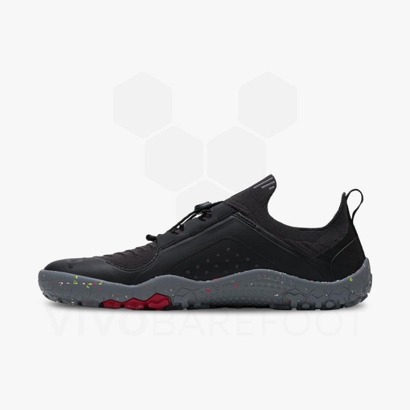 Tenis Training Vivobarefoot Primus Trail Knit FG Hombre Obsidian Grises | MX333RX