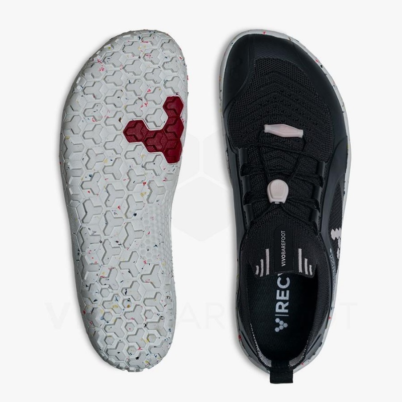 Tenis de Senderismo Vivobarefoot Primus Trail Knit FG Mujer Obsidian Rosas | MX260MM