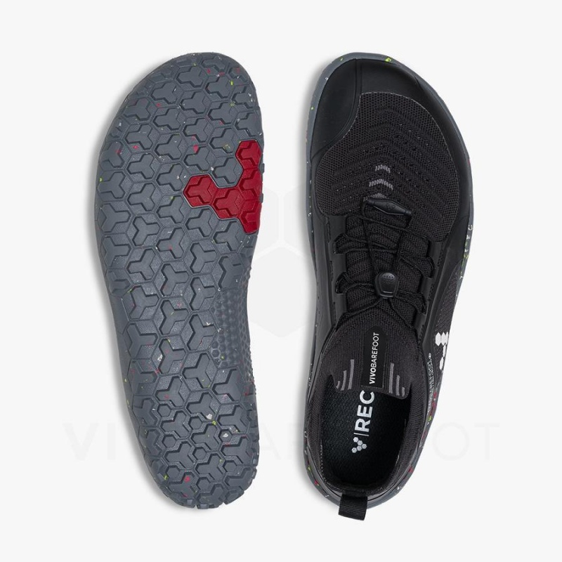 Tenis de Senderismo Vivobarefoot Primus Trail Knit FG Hombre Obsidian Grises | MX432WH