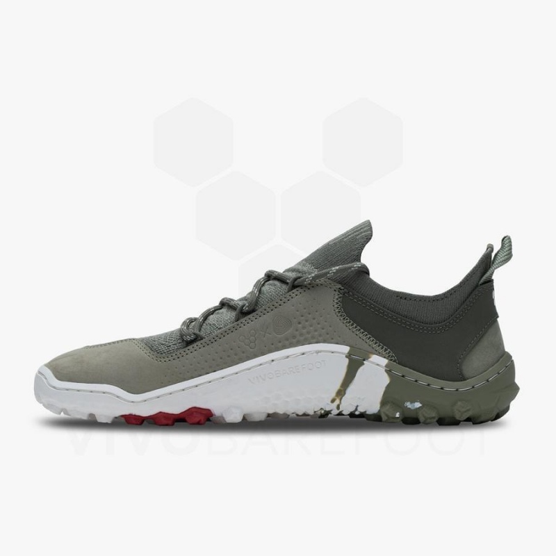 Tenis de Senderismo Vivobarefoot Tracker Decon Low FG2 Hombre Verde Oliva | MX423FU