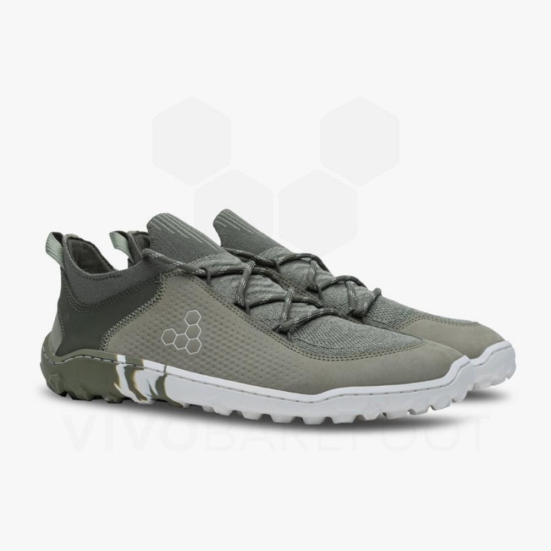 Tenis de Senderismo Vivobarefoot Tracker Decon Low FG2 Hombre Verde Oliva | MX423FU