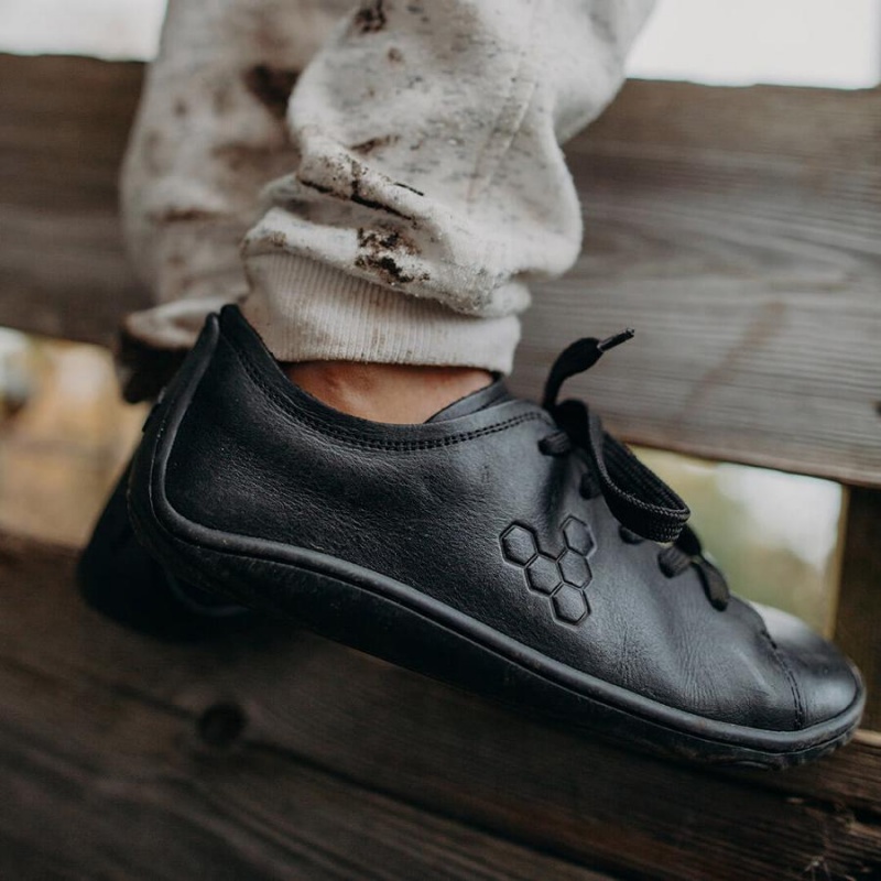 Zapatos Vivobarefoot Addis School Niños Obsidian | MX061DO